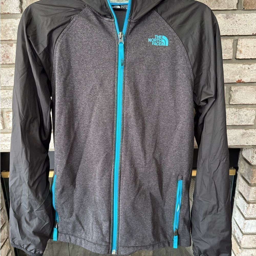 The North Face Gray and Teal Jacket